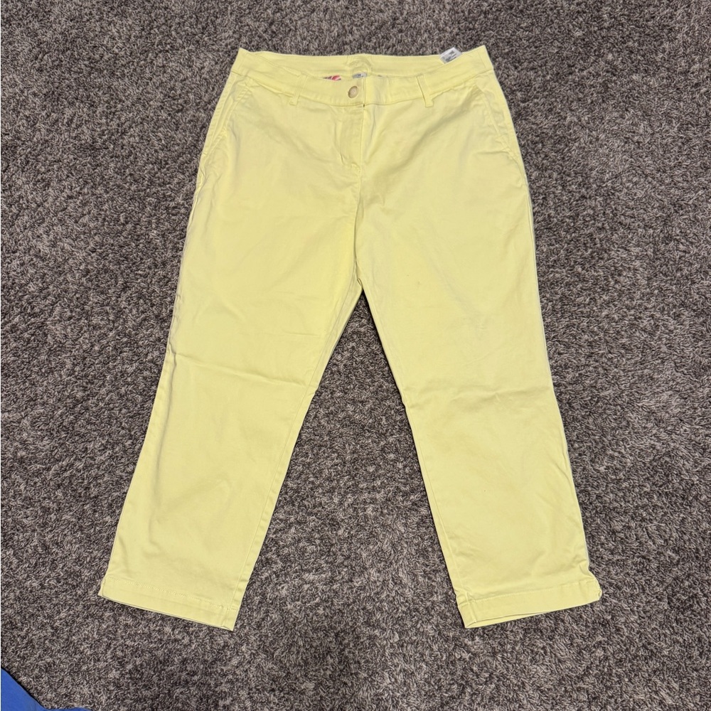 Yellow Cropped Pants